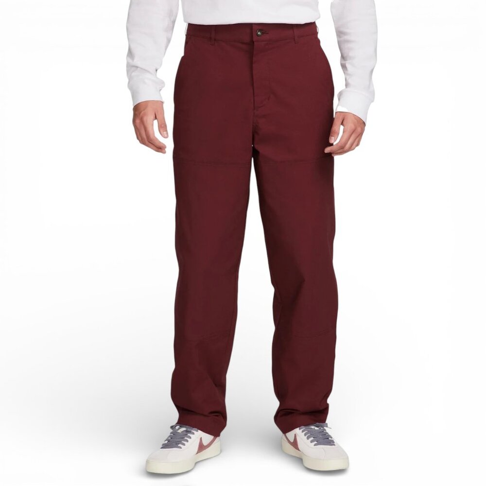 Nike SB Double Knee Skate Pants Men's Size 36x31 Dark Red Ripstop Loose Fit NWT